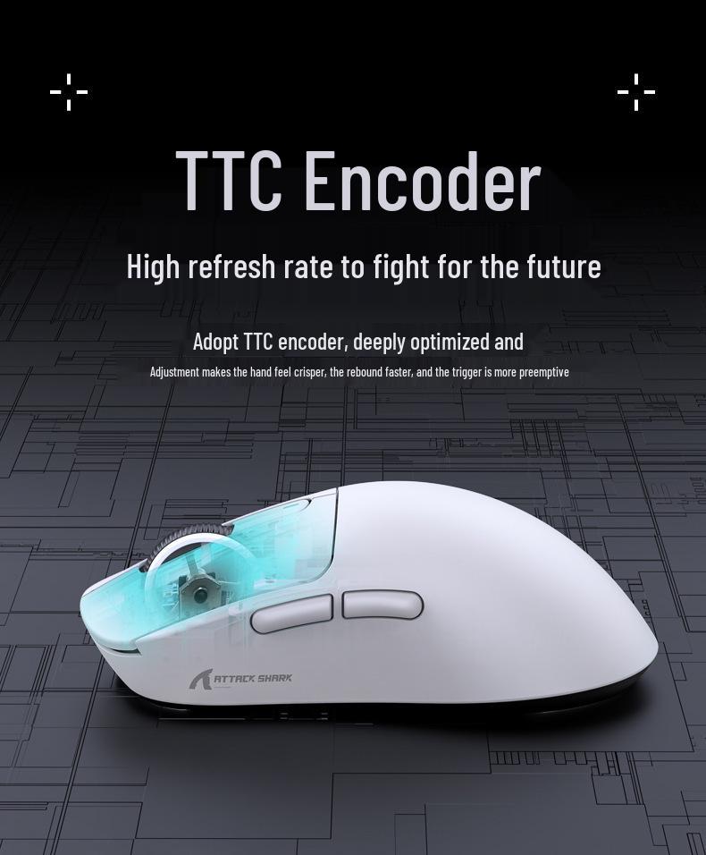 Attack Shark X3 Tri-Mode PAW3395 Wireless Gaming Mouse