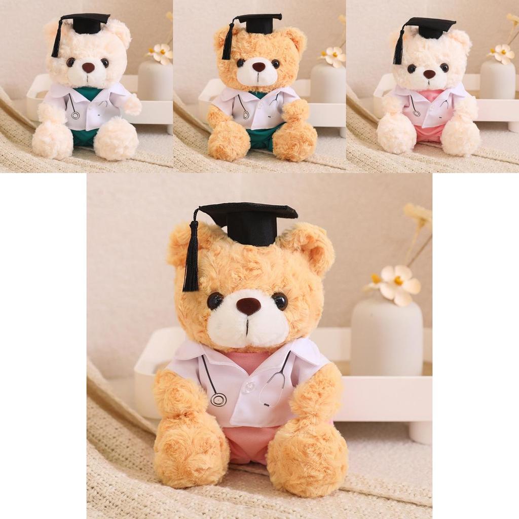 Teddy Bear Doctor Plush Toy With Soft Pp Cotton For Medical Student Graduation Gift