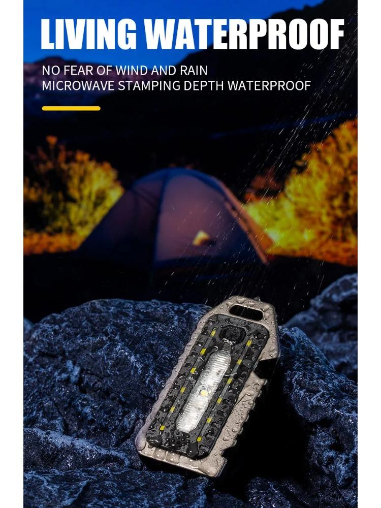 Keychain Flashlights Mini Led Light Selfdefense Whistle Multifunctional Portable Rechargeable 10W Built In Battery for Outdoor