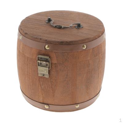 Wood Herbal Coffee and Tea Leaf Canister Sealed Food Storage Flour Container Cans , S