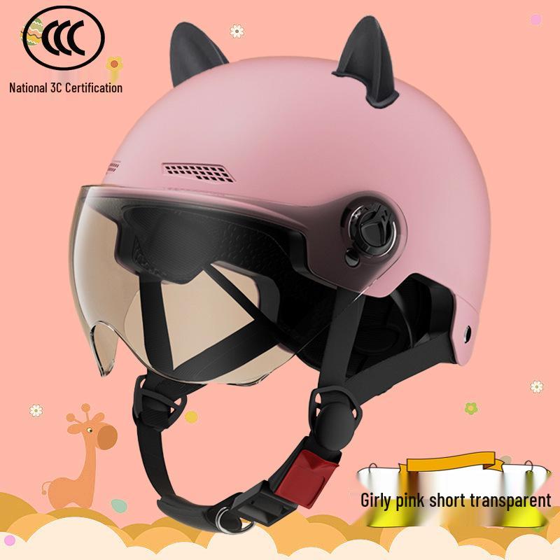 2026 Cat Ear Electric Bike Helmet 3C Certified - Unisex Summer Sun Protection