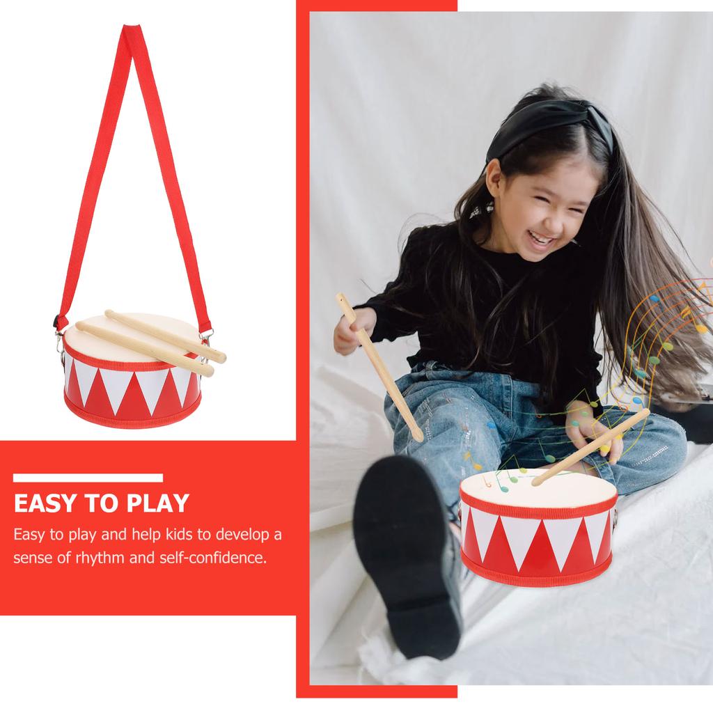 Drum Snare Kids Percussion Toy Marching Drums Toys Toddler Instrument Children Hand Child Wooden Set 11Inch Music Baby Tom Floor