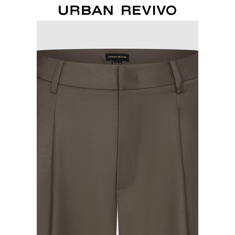 UR 2025 Autumn Women's High-Waist Pleated Tapered Trousers