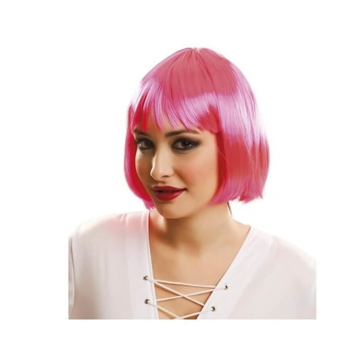 Perruque Cabaret Rose - Disfrazzes - Modèle Cabaret - Frange - Femme