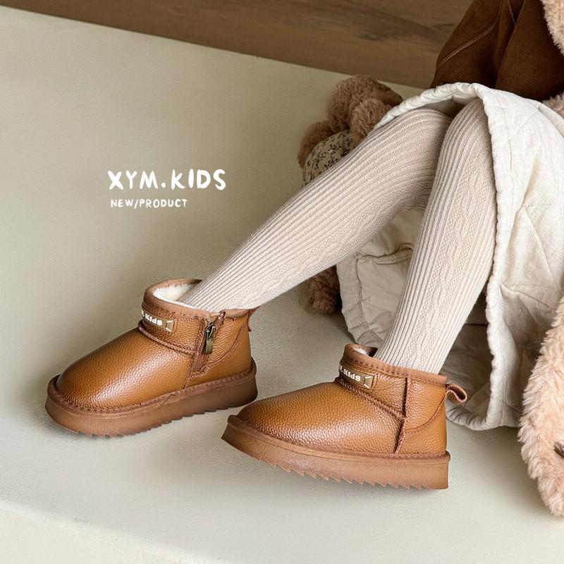 Kids Winter Warm Snow Boots Boys Girls - Thick Faux Fur Lined Ankle With TPR Sole Anti-Slip