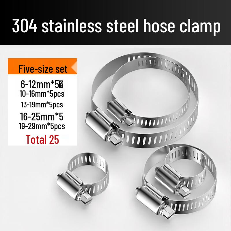 Alliance 304 Stainless Steel Hose Clamp Assortment Set
