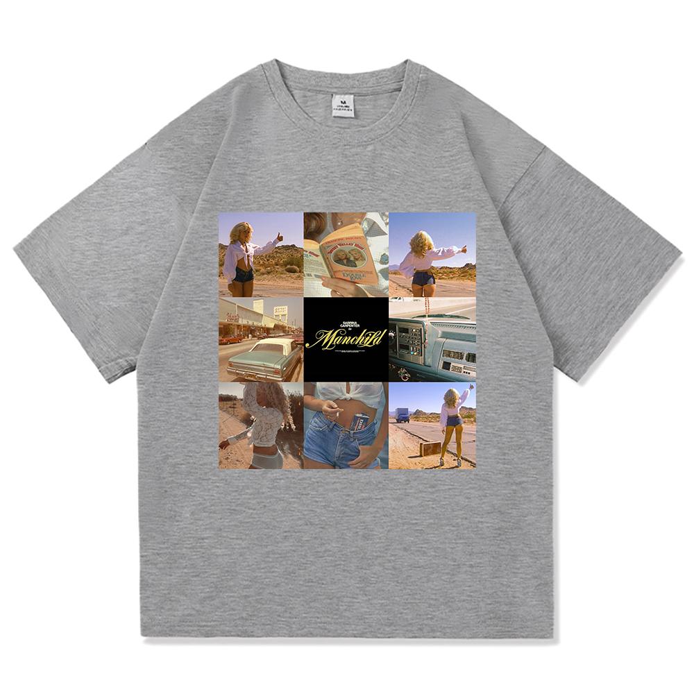 Sabrina Carpenter New Song Manchild TShirt 2025 Fashion Summer Men/women Clothing Retro Harajuku High Quality Clothes TShirts