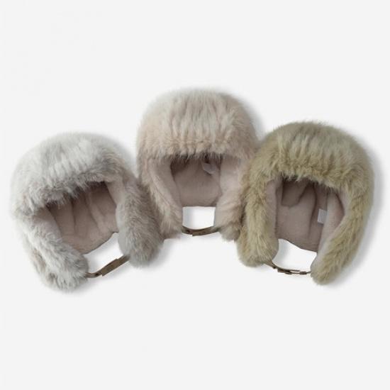 Lady Windproof Faux Mink Fur Trapper Aviator Cossack Cap Warm Earflap Hat Winter