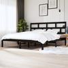 VidaXL Bed Frames Black Solid Pine Wood 200x200 Cm 3101242