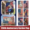 250 Years of Freedom Garden Flag Single Sided 30X45cm Decorative Outdoor Banner with Cat and Patriotic Design for Yard and Home Display