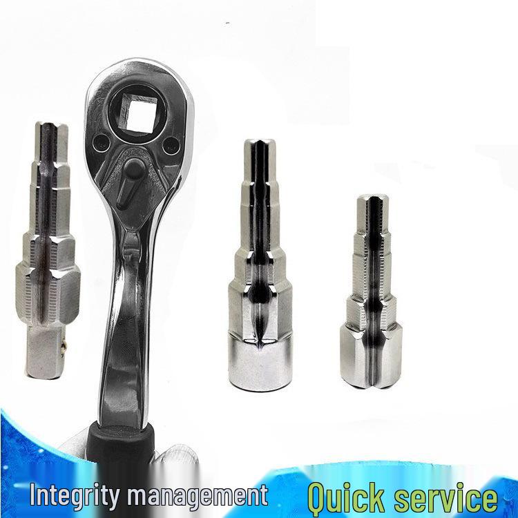 DABASHOU Pagoda Joint Valve Copper Pipe Expander with 1/2  Square Head Wrench 1/2 External Square Head