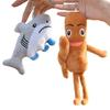 Tung Tung Sahur Plush Toy Keychains Kawaii Shark Stuffed Plushies Cute Animes Italian Brainrot Cute Doll Pendant Shark Figurine