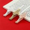 Creative Alligator Metal Bookmarks File Holder With Antique Finish For Students Professionals Paper Clip