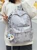 Schoolbag1011 New American Retro Large-capacity Schoolbag Simple and Versatile Printed Backpack Casual and Lightweight Going Out Backpack