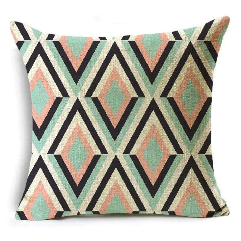 Nordic Ins Style Geometric Stitching Pillow Cover Sofa Bedroom Decoration Waist Pillow Cushion Cover 40*40Cm/45*45Cm/50*50Cm
