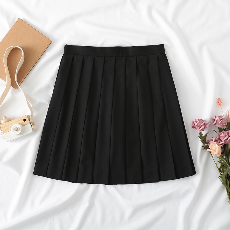 Japanese Jk Uniform Basic Suit Spring and Summer College Style Student School Uniform Female Sailor Suit Pleated Skirt Long Sleeve + Short Skirt Suit