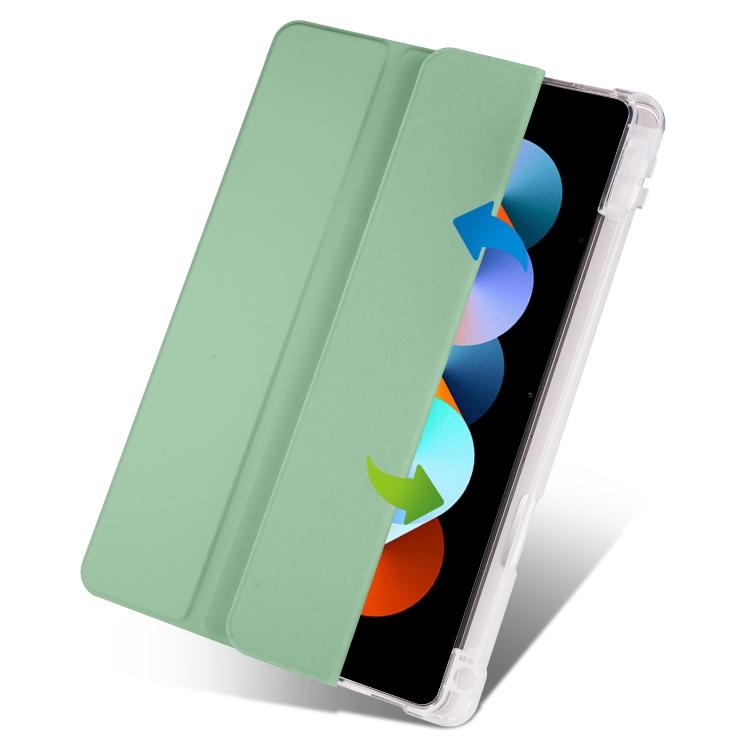 For Xiaomi Redmi Pad 10.61 3-folding Transparent TPU Smart Leather Tablet Case with Pen Slot