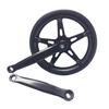Single Speed Bike Crankset Cold Steel Crank Arm Set 46T Chainring for Mountain Road Folding Bicycle Repair