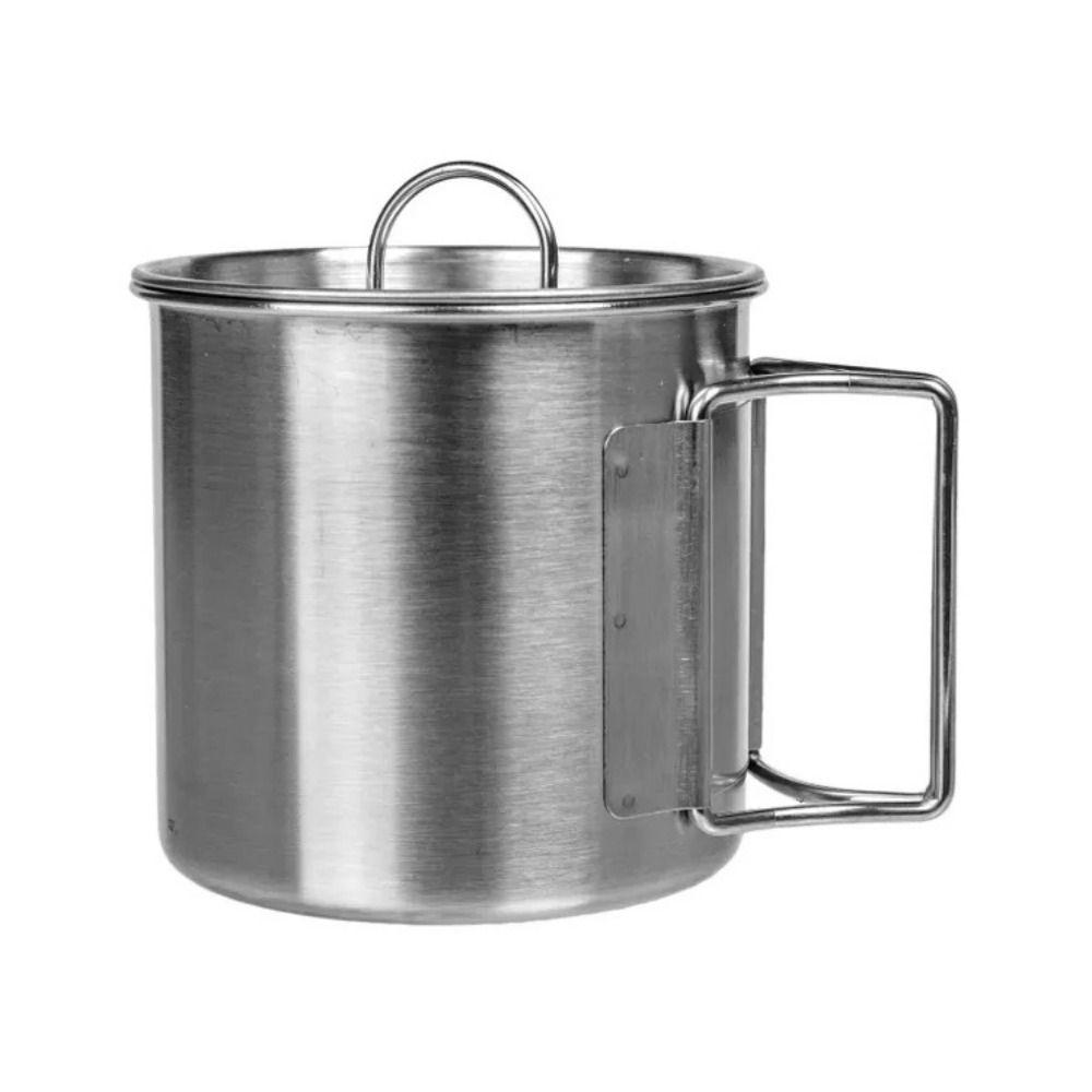 350/500ml Campingbecher mit Deckel Wasserbecher Outdoor Camping Kaffeetasse Für Wandern Reisen