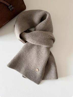 High quality% Australian wool solid color hat scarf gloves three-piece winter warm knitted suit women