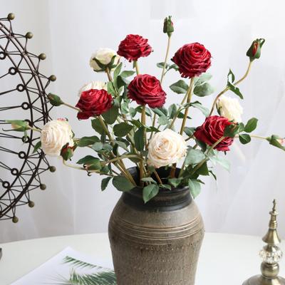 Realistic Looking 6 Colors Great Eco-friendly Artificial Rose Flowers Decor Fake Flower