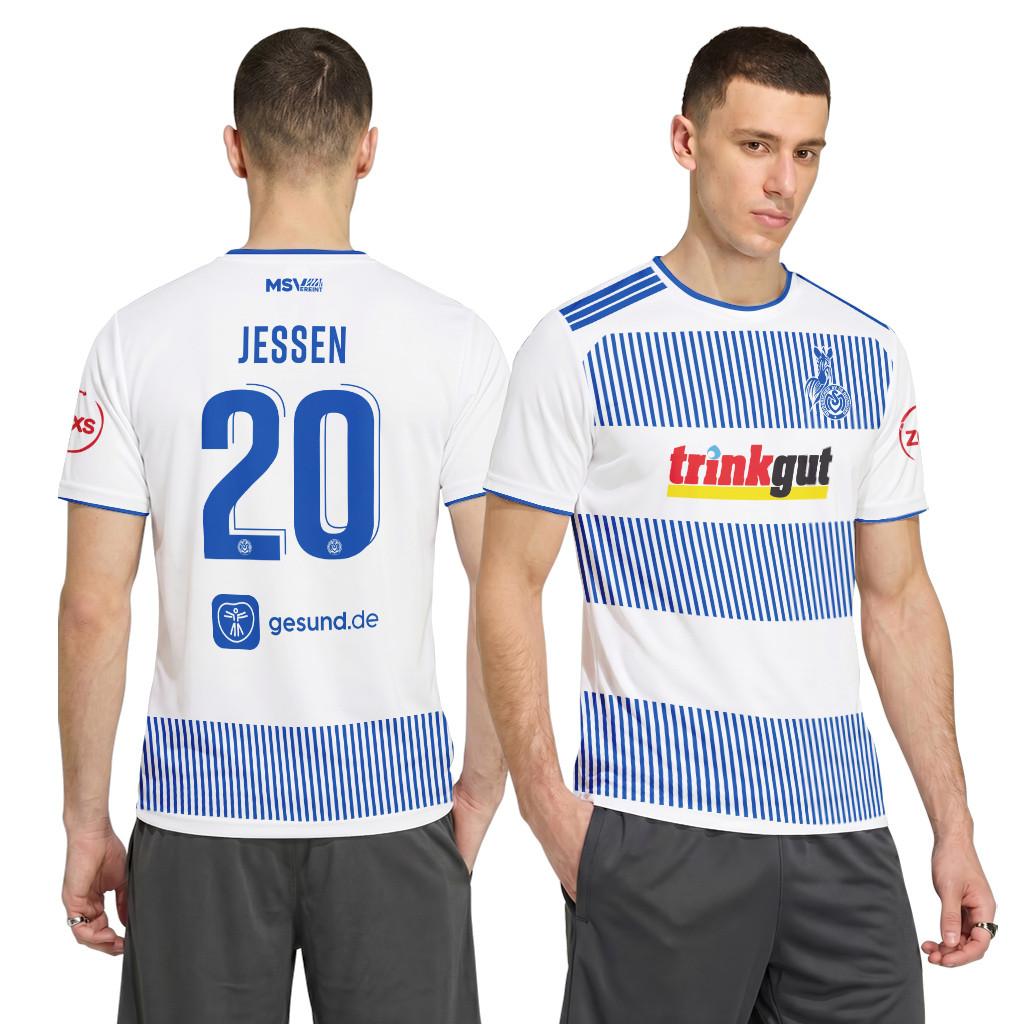 2026-27 Sommer Erwachsenen Oberteil Schnelltrocknend Atmungsaktiv MSV Duisburg Heimfußballtrikot Herren Damen Sport Drittes Fußballtrikot Familien T-Shirt L