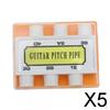 5xPortable 6 Tones Pitch Pipe Tuner for Guitar Musical Instrument Accessory