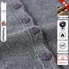 Women's V-Neck Pure Wool Cardigan Sweater - Solid Color, Long Sleeve, Trendy Casual Outerwear.