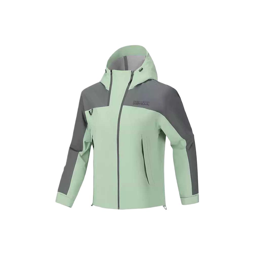 Skechers Color Block Hooded Long Sleeve Waterproof Windbreaker Women outerwear P226W113-05XN S