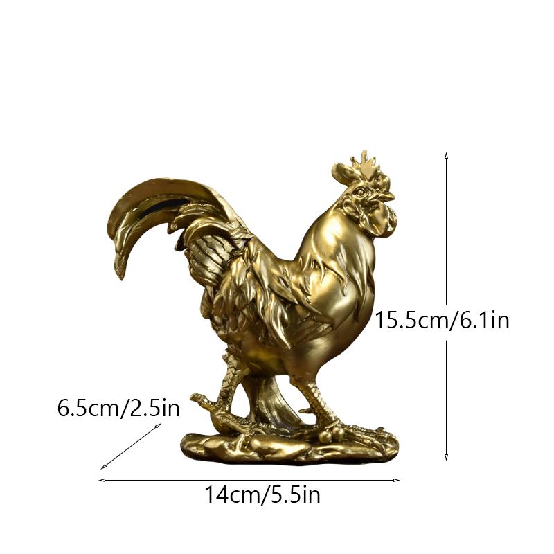 NORTHEUINS Realistic Rooster Resin Handicraft Ornaments Outdoor Garden Courtyard Decoration Ranch Home Micro Landscape Objects