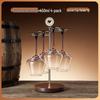 Creative Red Wine Glass Hanging Rack for Living Room Cabinets - Display and Storage Shelf with Ornaments