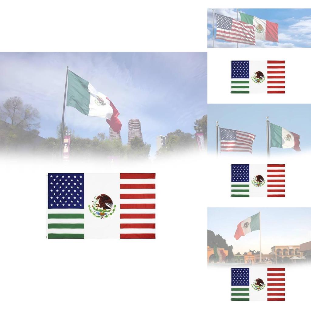 Celebrate Unity With 90*150cm Us Mx Friendship Flag Made Of Durable Polyester Fabric