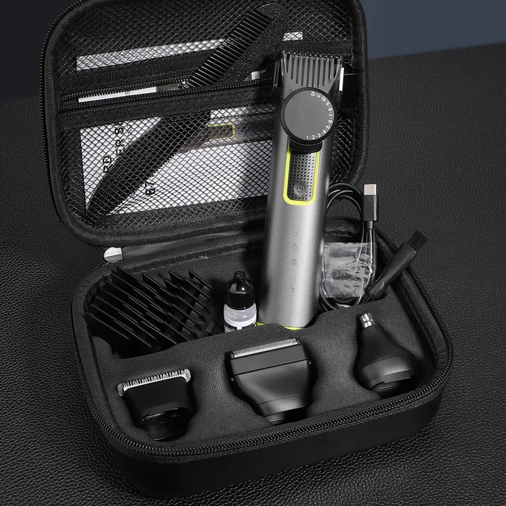 Wireless 4-in-1 barber with electric shaver and electric shaver function.