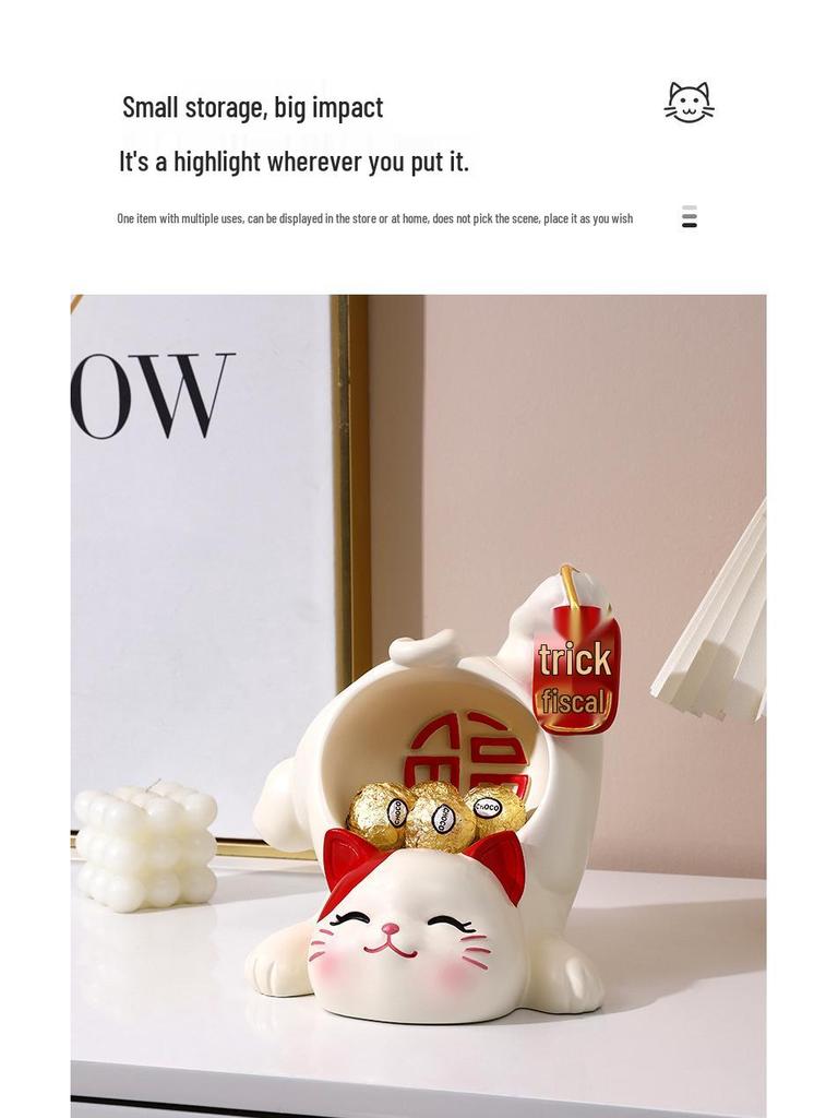 Glückskatze Harz Schlüsselanhänger für Haus- & Kinderzimmerdekoration