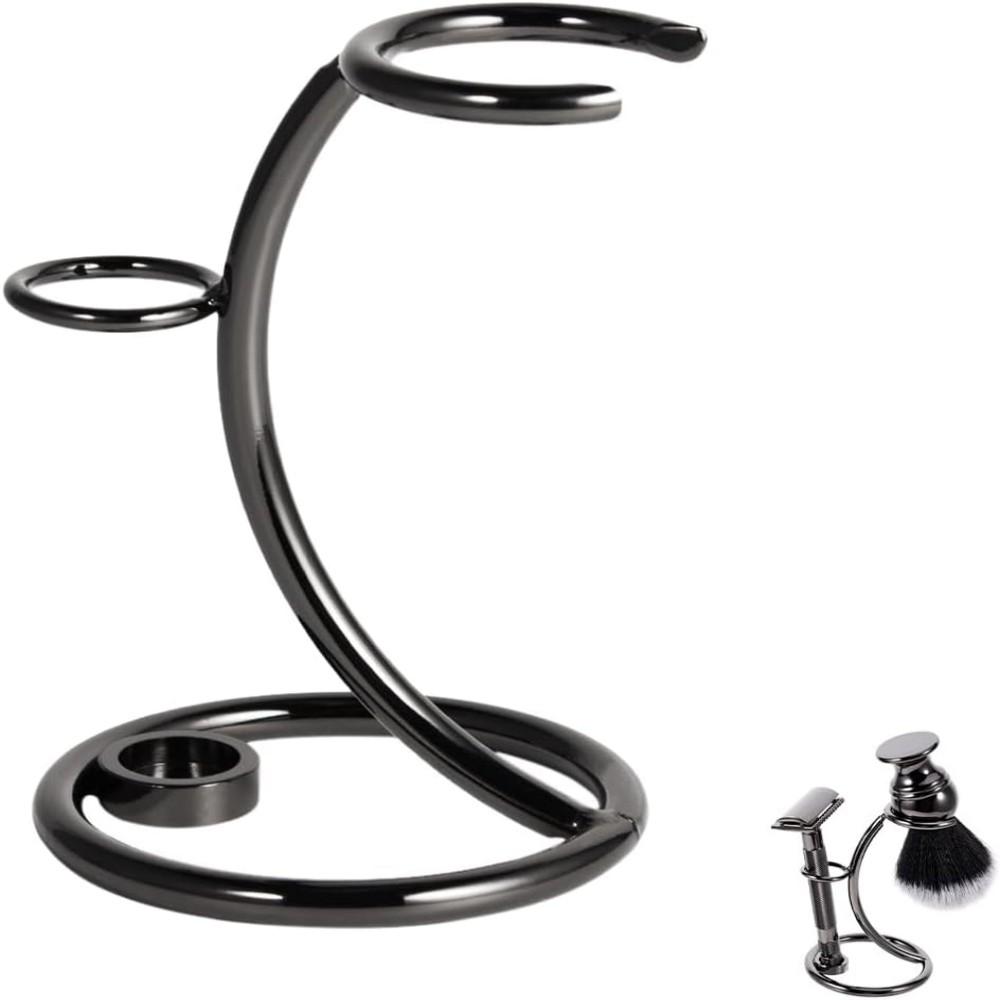 

Подставка для бритья, Подставка для бритвы и помазка для бритья, Металлический держатель для бритвы и помазка, Профессиональный держатель для бритвы для мужчин