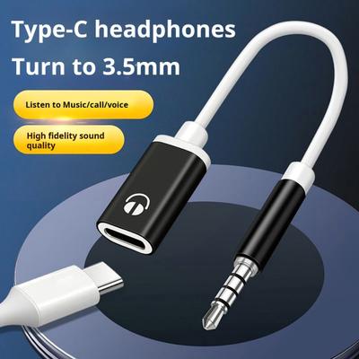 Câble audio 3,5 mm mâle vers femelle de type C, adaptateur de casque pour lecteur MP3, ordinateur portable, tablette, adaptateur de casque audio sans perte à suppression de bruit