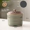 Stylish Ceramic Incense Burner with Lid, Metal Mesh, and Spiral Incense Sticks, Cones, and Container, Ideal for Buddhist Altars, Pets, Yoga, Reading,