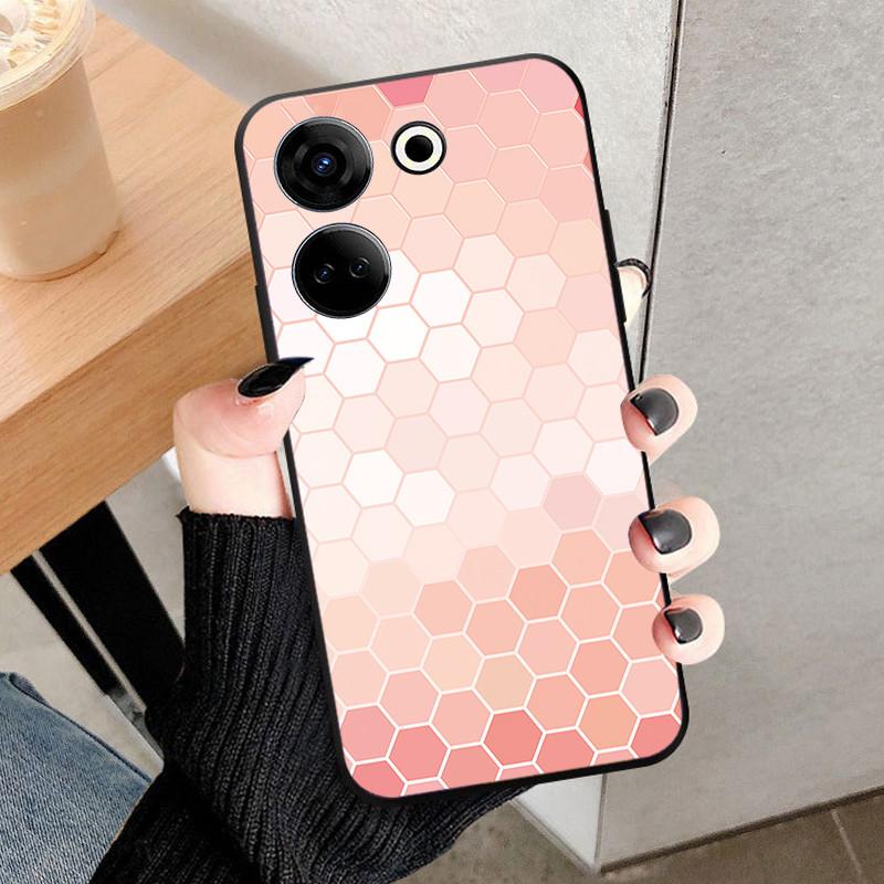 For Tecno Camon 20 4G Case Cover For Camon 20 Pro 4G Fundas Black Soft Silicone TPU Protective Phone Case Camon20 Shell Coque