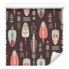 Wallpaper Ethnic Pattern Burgundy, Beige and Red 50x1000