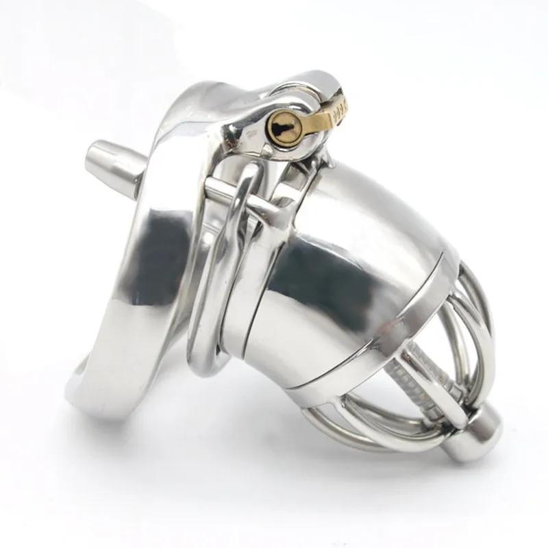 Stainless Steel Male Chastity Cock Cage Urethral Lock Penis Ring Dick Bondage Belt Sounds Catheter Erotic Sex Toys for Men 18+