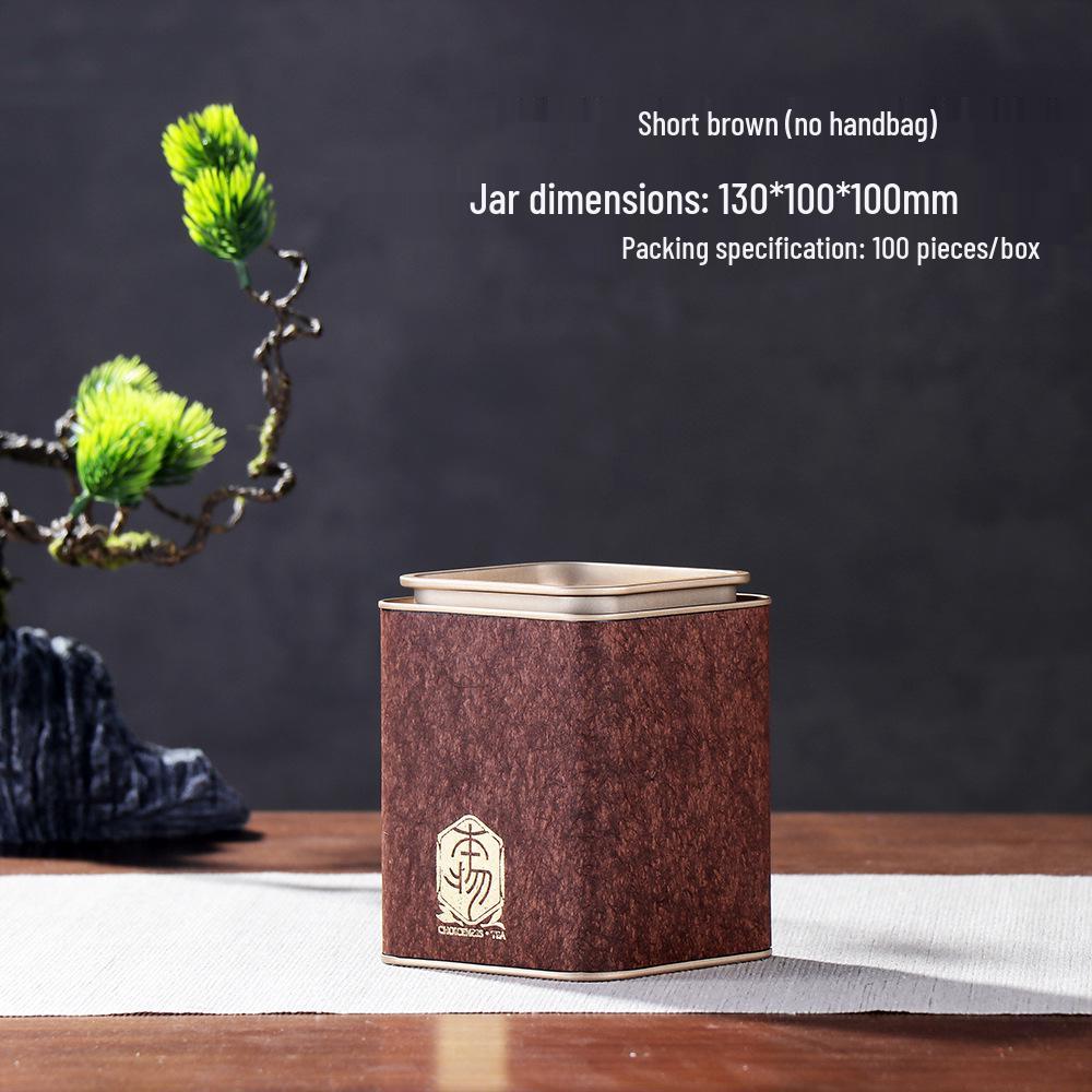Large Iron Canister for Half or One Jin: Perfect for Rock Tea, Dried Tangerine Peel, White Tea, Huangshan Maofeng & White Peony Loose Leaf