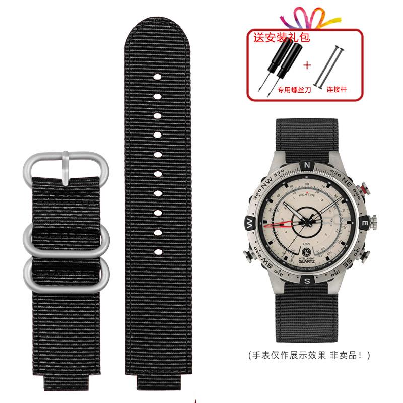 Hoge kwaliteit heren band accessoires 24x16mm Voor timex horlogeband heren tide kompas band T2N721 T2N720 nylon band
