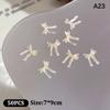 50Pcs Ice Transparent Color Bowknots Resin Nail Art Decorations 3D Mini Cute Bows Nail Charms For Diy Nails Accessories