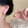 Square Pearl Silver Stud Earrings for Women - Luxury, Elegant, and Versatile Ear Accessories