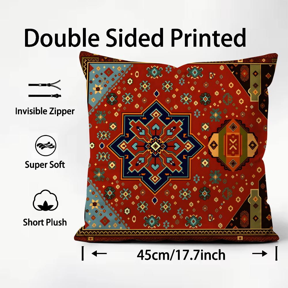 Pattern Creative Print Cushion Cover Soft & Easy-Wash Pillow Case – Versatile For Couch, Bed, Travel And Office
