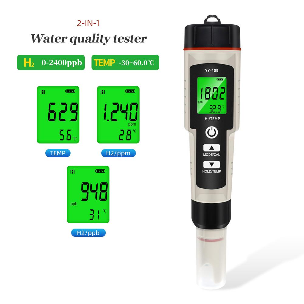 2/3/4 in 1 PH Meter ORP H2 Temp Tester High Accuracy 0.01 LCD Digital Rich Hydrogen Test Pen For Pool Aquarium Hydroponics