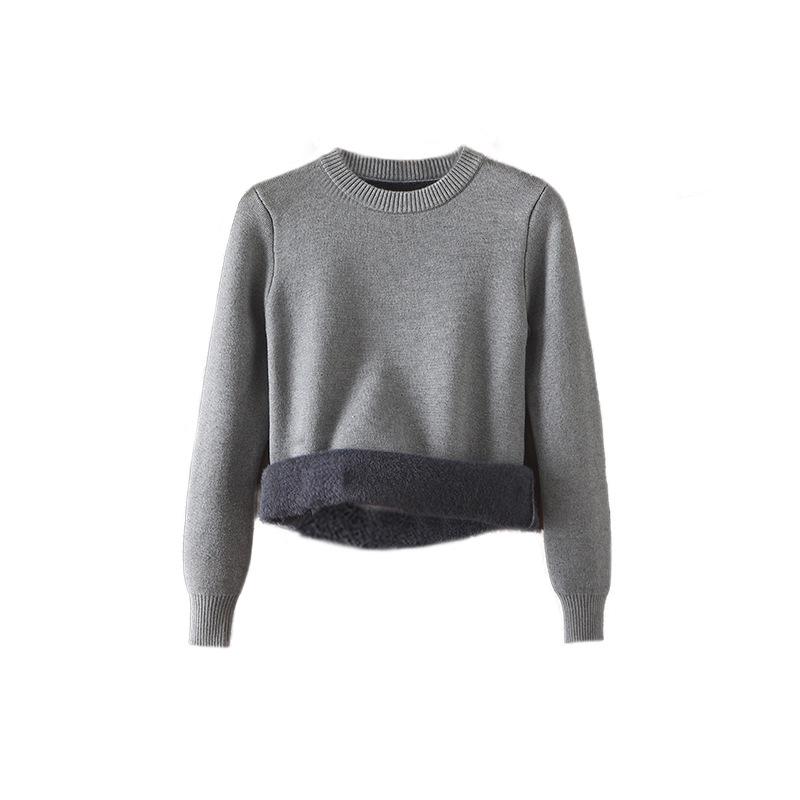 Women's Velvet Fleece Base Layer Sweater - 2025 Stylish Autumn/Winter Warm One-Piece