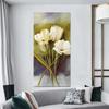 Abstract Canvas Painting Retro White Flower Poster Print Modern Wall Art Pictures for Living Room Bedroom Nordic Home Decorative