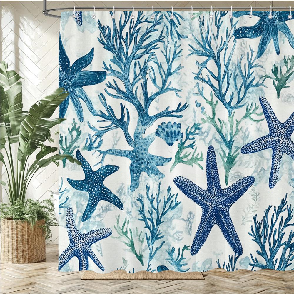 sharks and turtles Sea Ocean style Shower Curtain Bath Curtain Printed Bathroom Curtains for Home decoration Curtain
