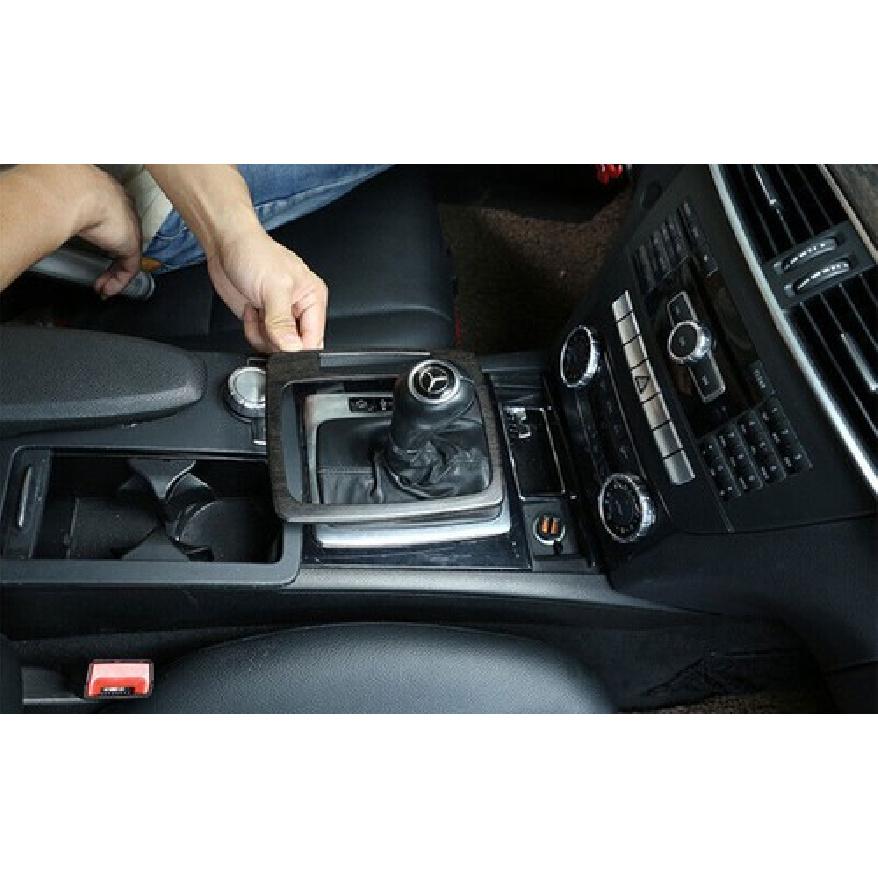 Oak Wood Grain Central Console Gear Shift Cover Trim For Benz 2008-2014 C-Class